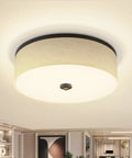 15 Inch Round LED Flush Mount Light Fixture With Dimmable 23W 1400 Lumens 3000K 4000K 5000K 3CCT in ceiling of modern room