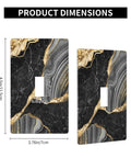 Spruce Up Your Home Setup With This Sleek Black Gold Marble Single Toggle Light Switch Plate Cover Molded From Heavy Duty Abs Plastic And Engineered For Lightning Fast Screw Down Mounting In Any Bedroom Or Kitchen, dimensions shown.