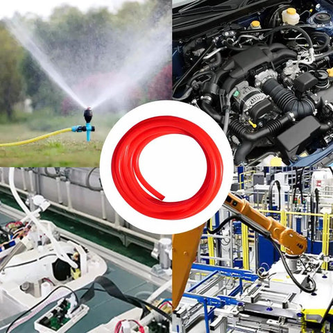 Pro Grade Red Silicone Vacuum Tubing For Food Grade Transfer, Half Inch ID, Five Eighths Inch OD, 3.28 Feet Long, High Temperature FDA Compliant Hose For Pump Water And Air Lines, Minus Sixty To One Ninety Celsius in diverse applications
