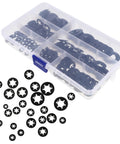 Industrial Grade Stainless Steel Internal Tooth Serrated Lock Washers Kit 280 pcs in plastic case