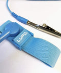 Blue Anti Static Wrist Strap For ESD Grounding, Adjustable Earthing Band To Prevent Static Build Up, Lightweight For PC Component Work