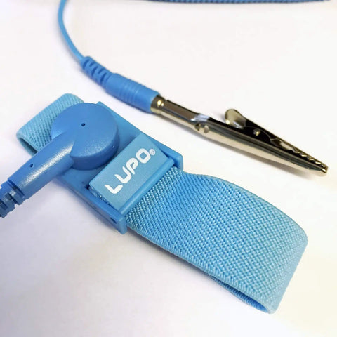 Blue Anti Static Wrist Strap For ESD Grounding, Adjustable Earthing Band To Prevent Static Build Up, Lightweight For PC Component Work