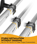 Heavy Duty Boat Trailer Steps Rock Solid Steel Tongue Access For Three By Three Or Four By Four Sizes installation with stable fit.