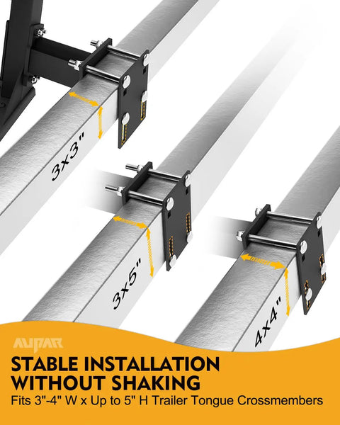 Heavy Duty Boat Trailer Steps Rock Solid Steel Tongue Access For Three By Three Or Four By Four Sizes installation with stable fit.