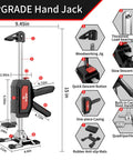 Front view of Labor Saving Arm Jack 2-pack, stainless steel furniture lifts with dual-speed descent, Amazon brand.