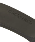 Close-up of the Santoprene handle of the Realistic Kukri Trainer for Safe Practice and Drills, 12-Inch Blade, black finish.
