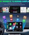 Wireless CarPlay And Android Auto Plug And Play Retrofit Kit Decoder Box For Audi, installed with app icons displayed on screen.