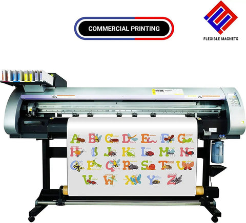 Commercial printer with Durable White Vinyl Magnetic Roll for DIY Crafts, Super Strong, Inkjet Printable, 24 by 120 Inch.