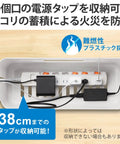 Premium Desktop Wire Management Box Featuring 10 Outlet Power Strip Cover With Built In Phone Stand To Ditch Tangled Cords For Good And Level Up Your Clean Desk Setup White with cables organized inside.