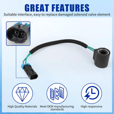 Pro Grade Solenoid Valve Coil And Hydraulic Spool Valve Stem Element Kit Replacement For Bobcat Skid Steer And Loader Models 653 751 753