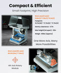 Image of Premium Desktop Cnc Mill With Fourth Axis Rotary Attachment showcasing compact 11.8x7.9x5.1 inch work area for precision prototyping.