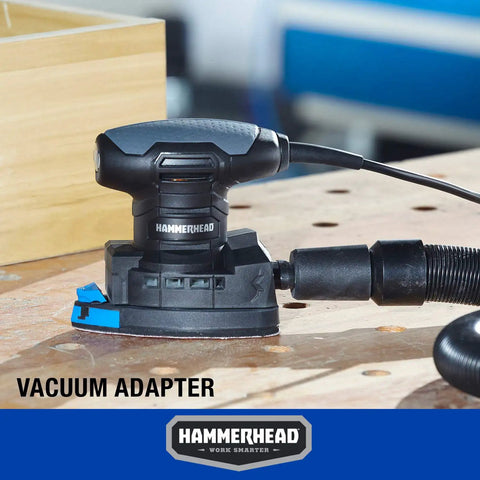 Beast Of A 1.4 Amp Detail Sander With 12000 OPM Dust Collection System and Quick Swap Triangular Attachment with Vacuum Adapter