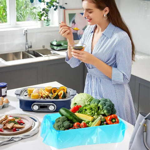 Heavy-Duty 2.5 Mil Meat Lug Liners 100 Pack Disposable Poly Tub Liners For Meat Processing Mixing And Transport in kitchen
