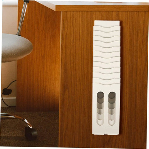 Heavy Duty Wall Mount Card Holder For Garage Shop Warehouse Factory Slick Plastic Label Tag Rack Features Rock Solid Build For Super Neat Organization Daily on wooden desk.