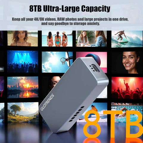 M.2 NVMe SSD Enclosure Delivers Sick 40Gbps Thunderbolt Speeds And Boss Level 3000Mbps Transfer Rate For Next Level Portable Storage. 8TB capacity.