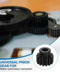 Mod 1.5 14T Pinion Gear 8mm Bore In 1045 Hardened Steel Black Surface on mechanical assembly