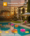 58 Ft Outdoor Solar String Lights With 25 G40 Plastic LED Bulbs Waterproof Hanging Globe Lights over patio and pool