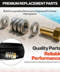 Heavy Duty Spring Barrel Clamp Assembly Replaces Pentair 53108900 For Clean And Clear Fns De Pool Filter Service featuring stainless steel spring and brass nut.