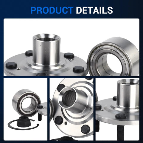 Close-up of Pair BR930580K Front Wheel Bearing And Hub Assembly For Honda CR V 2002 2006 And Element 2003 2011