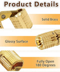 8mm Brass Barrel Hinges Set for Concealed Cabinets and Jewelry Boxes Hidden Hinges with 180 Degree Opening Detail