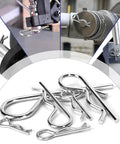140 Piece Cotter Pin Set With 6 Sizes Durable Zinc Plated R Clips For Mechanics Lawn Mowers And RV Owners Heavy Duty