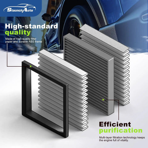 Engine and Cabin Air Filter Set for Hyundai Sonata 2015 2019 2 4L Non Hybrid Replacement CF12151 CA11942 with high-quality filtration.