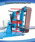 Heavy Duty Vertical And Horizontal Belt Sander With Brushless Motor, Tough As Nails Steel Frame For Wood And Metal Refinishing with 200mm extended flat grinding plate.
