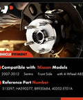 Front Wheel Bearing And Hub Assembly For 2007 2012 Nissan Sentra With Four Lug And Four Wheel ABS Beefed Up Durability