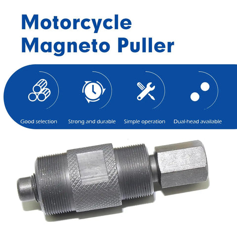 Zero Drama Dual Head Flywheel Puller Crafted From Premium Stainless Steel Cranks Loose Stubborn GY6 Small Engines With Tight 24mm And 27mm Grip Black Edition, motorcycle magneto puller tool.