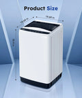 Compact Portable Washing Machine Offering Ten Automatic Wash Settings And 360 Splash Clean Power dimensions 19.69x19.69x30.9 in.