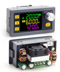 120W Buck Boost Power Converter with Color LCD Display, front view with 6 to 36V input, 0 to 36V output, 6A max DC power supply