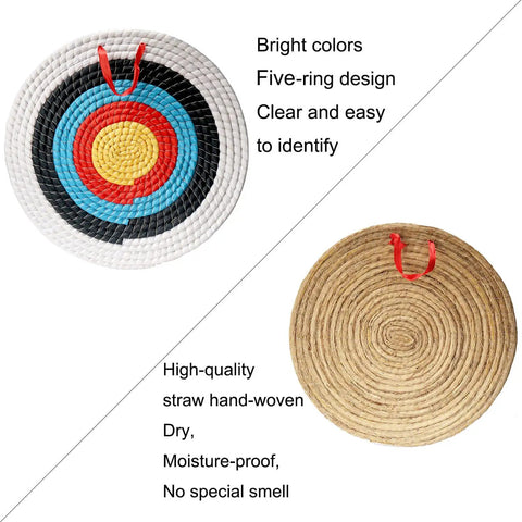 Handmade Straw Archery Target For Recurve Bow Or Longbow 20 Inch Backyard Practice A Go To Target For Kids Teens And Adults Eco Friendly