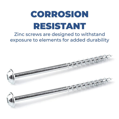 Zinc Pocket Hole Screws For Woodworking And Cabinetry Two And A Half Inch Coarse Thread Maxi Loc Head Indoor Use 250 Count Ideal For Softwood And Plywood Furniture Projects.