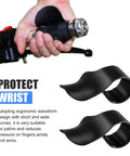 Game Changing Motorcycle Throttle Assist For 7/8 Inch Handlebars With Cruise Control Aid Black Accelerator Rest shown in ergonomic design.