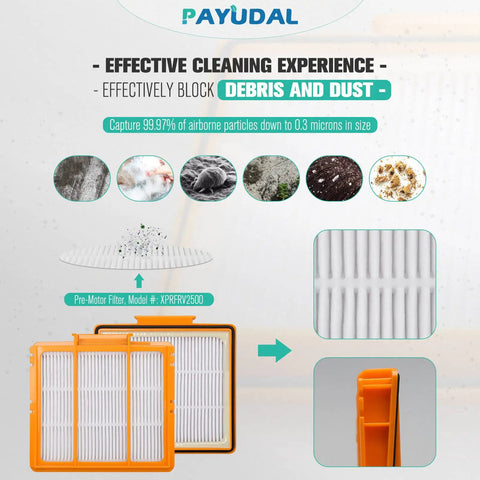 Replacement Parts Kit For AI Ultra Robot Vacuum With Main Brush HEPA Filter Foam Filter And Side Brush, pre-motor filters