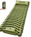 Ultralight Camping Sleeping Pad With Pillow And Built In Foot Pump Self Inflating Portable Mattress For Backpacking And Hiking