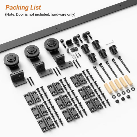 68 Inch Bi Folding Barn Door Hardware Track Kit For Four Panels Under Sixteen And A Half Inches Wide Space Saving Accordion Style Sturdy And Smooth Operation Door Not Included
