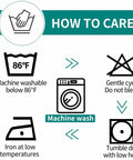 Care instructions for Steam Engine Train Blackout Curtains For Kids Bedrooms And Living Rooms With Grommet Top Thermal Insulated Darkening Window Drapes 42 By 63 Inch Vintage Locomotive Design 3D Printed Look detailing washing, ironing, and drying guidelines.