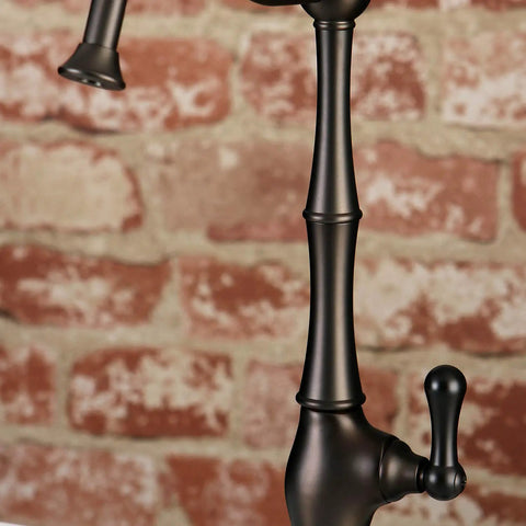 Close-up of Heritage Water Filtration Faucet in oil rubbed bronze, showcasing solid brass construction and finish detail.