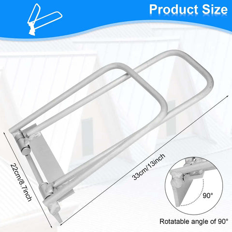 Metal Roof Eaves Locking Tool For Drip Edge Hemming And Standing Seam Lock Tool, 8 in by 13 in, 90° rotatable angle diagram