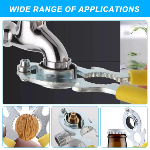 6 Piece Faucet Aerator Removal Wrench Kit Including Sink Bubbler Tools And M24 Adapter Nuts For Your Effortless Plumbing Upgrades and Top Shelf Durability, shown in use on a faucet.