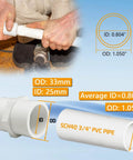 Installation of Ten Pack White PVC Pipe Fittings Three Quarter Inch NPT Female Thread Adapter Socket To Female PVC Schedule 40 Couplings DIY Friendly For Easy Install