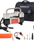 6X Faster Inflation Double Cylinder Tire Inflator With Portable Bag Heavy Duty 12V Air Compressor Pump Up To 150 PSI 70 Liters Per Minute