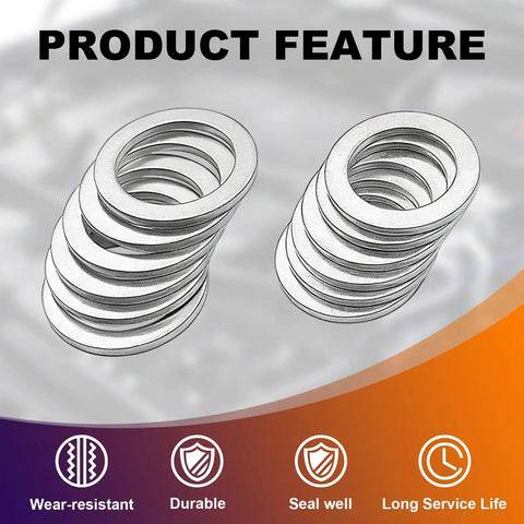 Six Piece Transmission Drain Plug Crush Washer And Rear Differential Gasket Kit With 20mm And 18mm Sizes No Leak Aluminum Seal