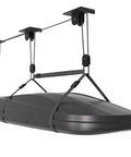 Overhead Garage Ceiling Hoist System For Kayaks, Canoes, Bikes And Ladders, Heavy Duty Pulley Lift Holds Up To 150 Lbs