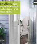 Storm Door Lever With Deadbolt Lock For Out Swinging Doors Exterior Lock Set With Key Black Finish Durable And Easy To Install