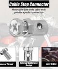 20 Pieces Universal One Eighth Inch Clutch Brake Throttle Cable Ends Go Kart Cable Stops Locks Repair Kit For Bicycle Motorcycles Scooters Lawn Mowers Tractors Crimp Ends Silver