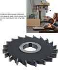 Gear Cutter Disc Set For Metalworking, Pro Grade HSS Milling Cutter with 32mm Inner Bore, shown next to metal grinder