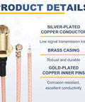 2 Pack RP SMA Female To PCB Solder Wire Pigtail Cable 4 Inch Length 10 cm RG178 Coaxial Cable detailing construction features