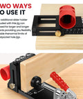 Pro Grade Pocket Hole Jig System With Portable Base Adjustable Metal Pocket Screw Jig And Top Notch Professional Drill Guide Kit XK4 in use